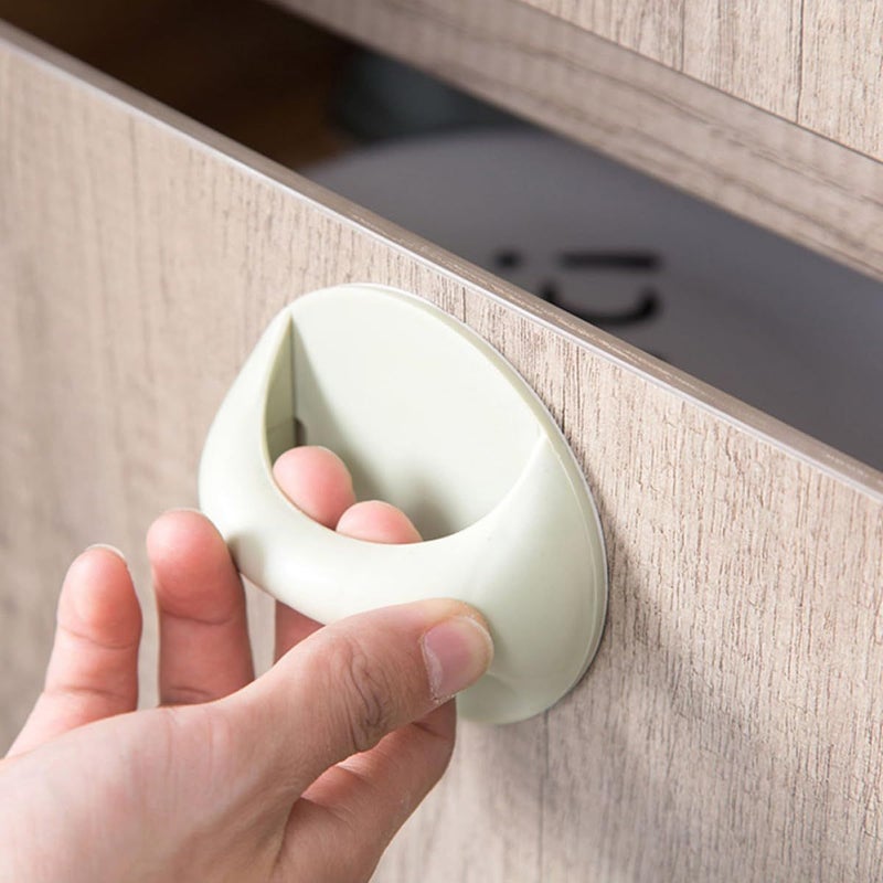 8Pcs Adhesive Sticky Door Handles Multipurpose Pull Knobs for Cupboards Wardrobes Drawers in White Pink Blue Green Colors - Image 5