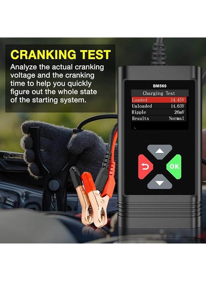KASTWAVE Car Battery Tester, 6V 12V Battery Load Tester 100-2000Cca Automotive Alternator Tester Digtial Battery Analyzer Charging Cranking System Tester For Car Truck Motorcycle Atv Suv Boat - Image 4