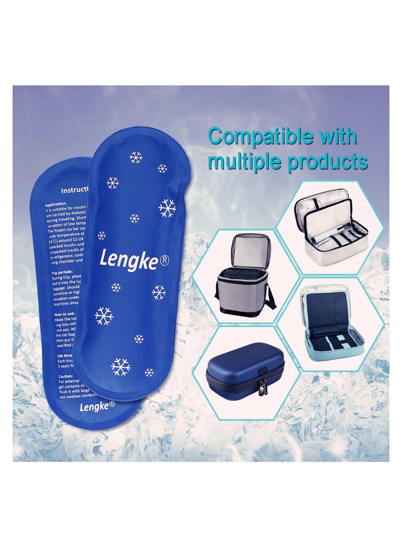 dongfangxianzi 2-Piece Ice Pack Insulin Cooler Travel Carrying Case for Diabetic Medication Organizer Insulated Cooling Bag - Image 5