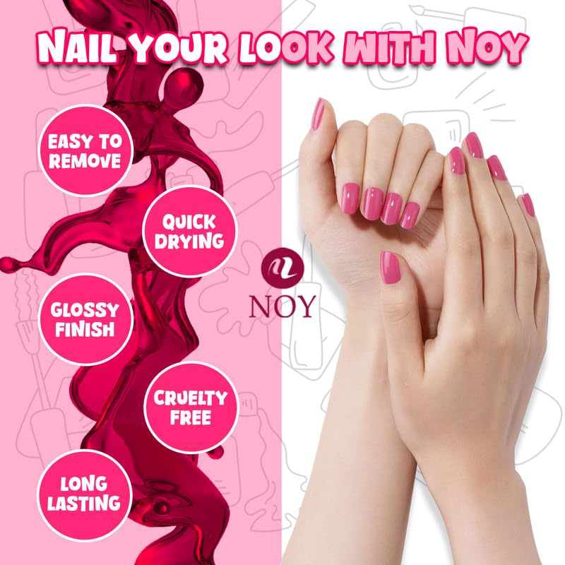 Noy Noy Popular Nail Paint Shades Complete Nail Lip Perfection Vibrant Nail Paint Matte Liquid Lipstick Combo For Effortless Style LoveInfused Lipstick Special Valentine Day Formula - Image 5