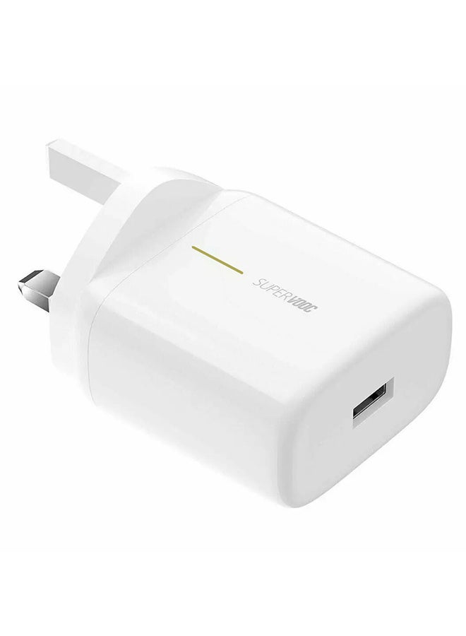 أوبو شاحن حائط سوبر VOOC بقوة 65 واط (VCA7GAYH) – محول رسمي لجهاز رينو 8 | قابس 3 دبابيس للإمارات العربية المتحدة | كابل USB-C متضمن - Image 5