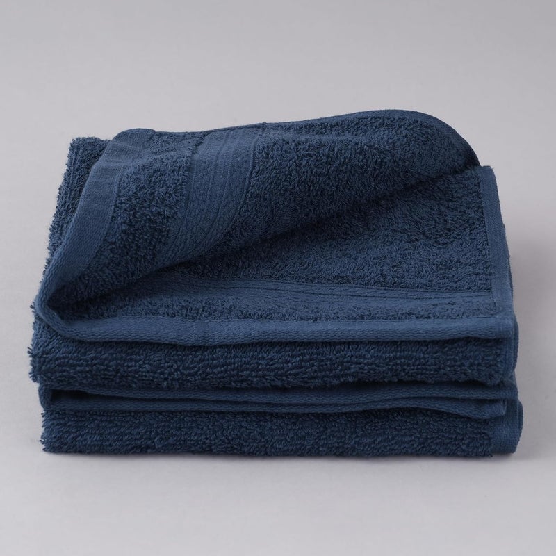 Welspun 100% Cotton Easy Care Hand Towel ste of 2 | Quick Dry Ultra Soft Towels for Gym|Hotel|Travelling | 380 GSM Hand Towel for Men and Women | Sized 40cm X 60 cm| Blue - Image 4