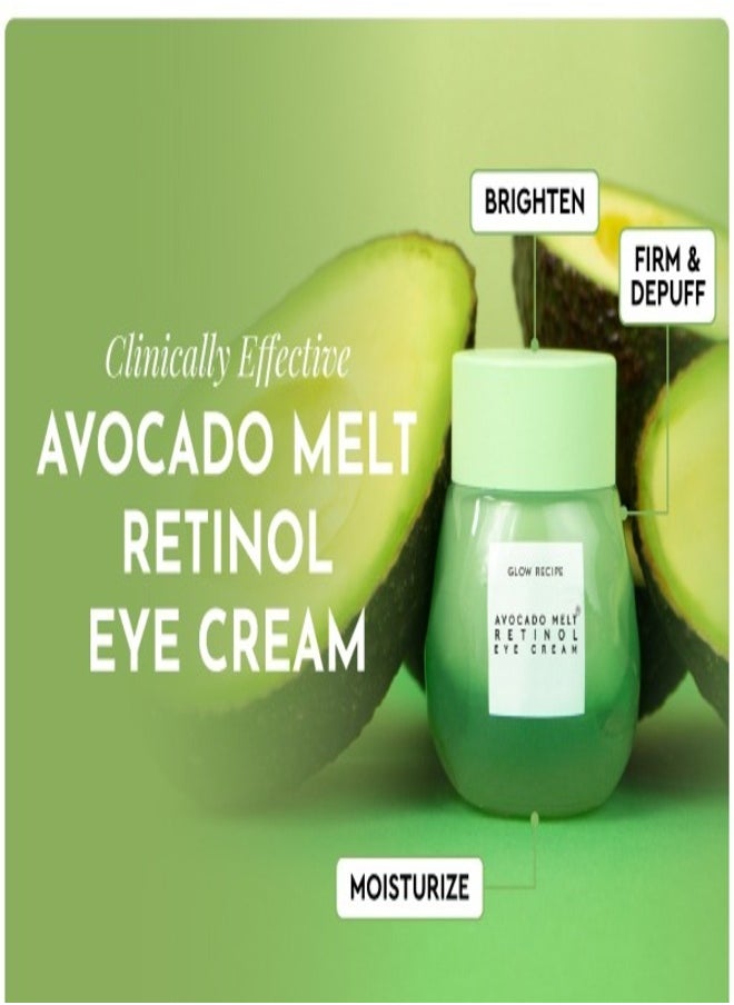 GLOW RECIPE - Glow Recipe Avocado Melt Retinol Eye Cream 15ml – Nourishing, Brightening & Firming Eye Treatment with Encapsulated Retinol, Avocado, Coffeeberry & Niacinamide for Smooth, Revitalized Under Eyes - Image 1