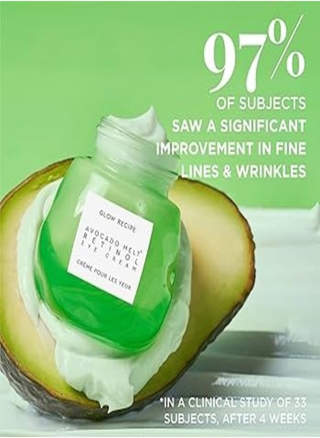 GLOW RECIPE - Glow Recipe Avocado Melt Retinol Eye Cream 15ml – Nourishing, Brightening & Firming Eye Treatment with Encapsulated Retinol, Avocado, Coffeeberry & Niacinamide for Smooth, Revitalized Under Eyes - Image 1
