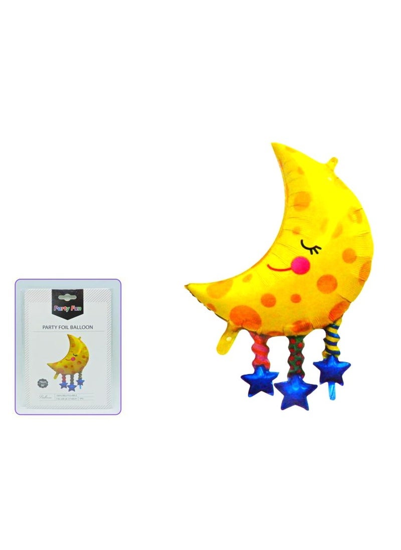 بارتي فن بالون احباط 1 قطعة ، على شكل قمر ، تضيء احتفالاتك - Image 2