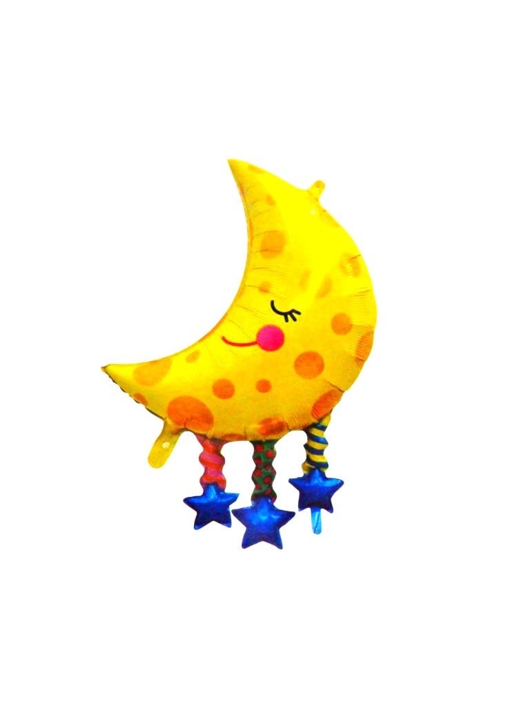 بارتي فن بالون احباط 1 قطعة ، على شكل قمر ، تضيء احتفالاتك - Image 1