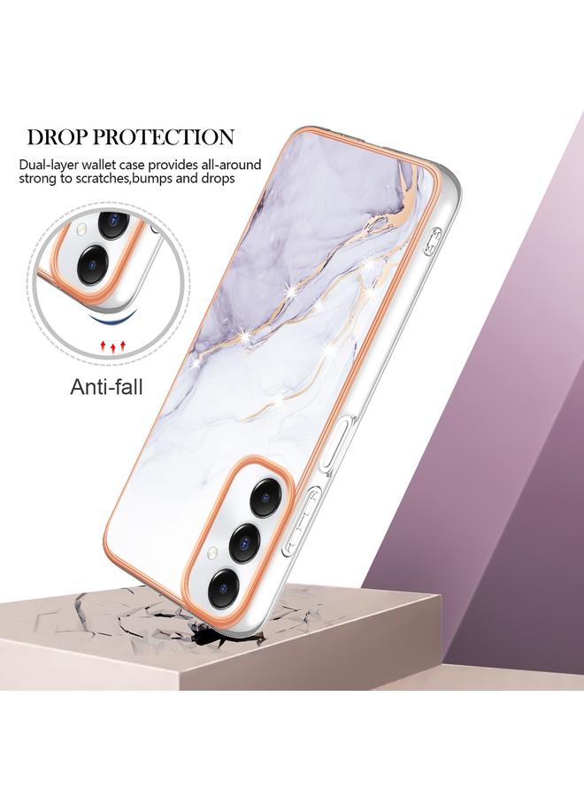 S-TOP Case For Samsung Galaxy A05s Electroplating Marble Dual-side IMD Phone Case - Image 3