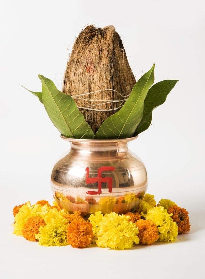 5 Ace kalash with coconut fesitval Wall Sticker Poster|size:12x18 inch|Multicolor - Image 1
