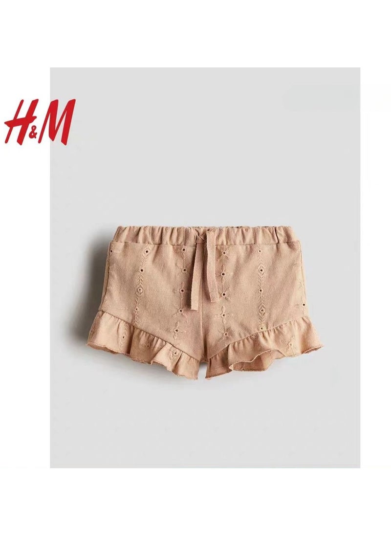 H and M - HM Children's Summer Cotton Casual Simple Elastic Waist Comfortable Casual Pants - Image 1
