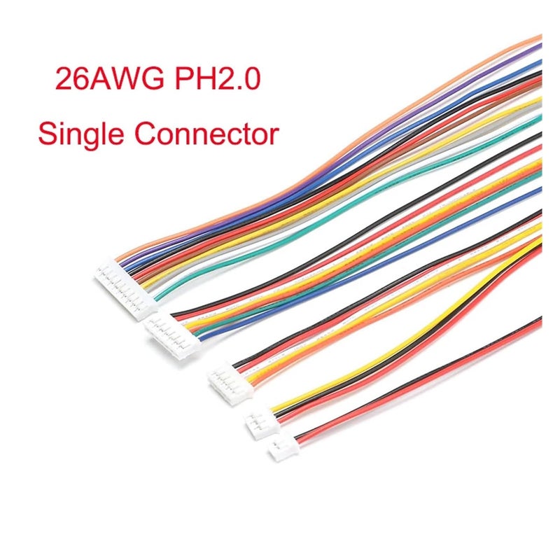 SH1 0MM Male Plug Connector 10PCS 1 0 1 25 1 5 2 0 2 54MM 2 To 10 Pin 10CM 7P With Wire - Image 3
