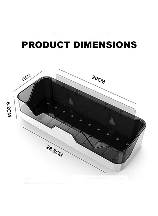Raxoom Caddy Adhesive Shower Shelf for Bathroom: Premium Wall Mount Bathroom Organizer Shelf - No Drilling Corner Sower Organizer- Upgraded Kitchen Storage Rustproof Storage Rack for Bathroom-1 Count - Image 5