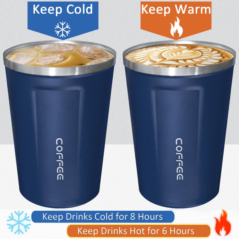 ATZNZIK 4 Pack Travel Coffee Mug 17oz Insulated Coffee Cup with Lid, Reusable Thermal Coffee Cup Stainless Steel Coffee Tumbler to Keep Hot & Cold Drinks for Car, Daily, Travel and Gifts, Multicolor - Image 5