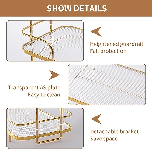 Seoneiro 2 Tier Corner Bathroom Counter Organizer, Cosmetic Skincare Organizer, Bathroom Countertop Perfume Tray Vanity Organizer, Kitchen Spice Corner Storage Shelf - Image 3