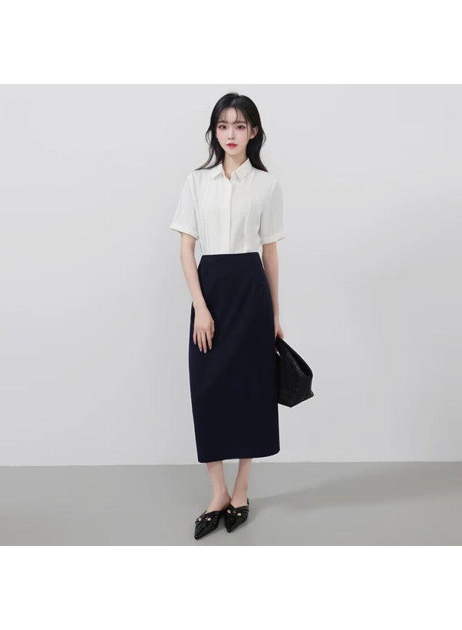 Teluoman Professional White Short-sleeve Blouse For Women, Summer Chiffon Design Formal Wear For Interviews, Elegant Casual Commuter Half-sleeve Shirt - Image 4