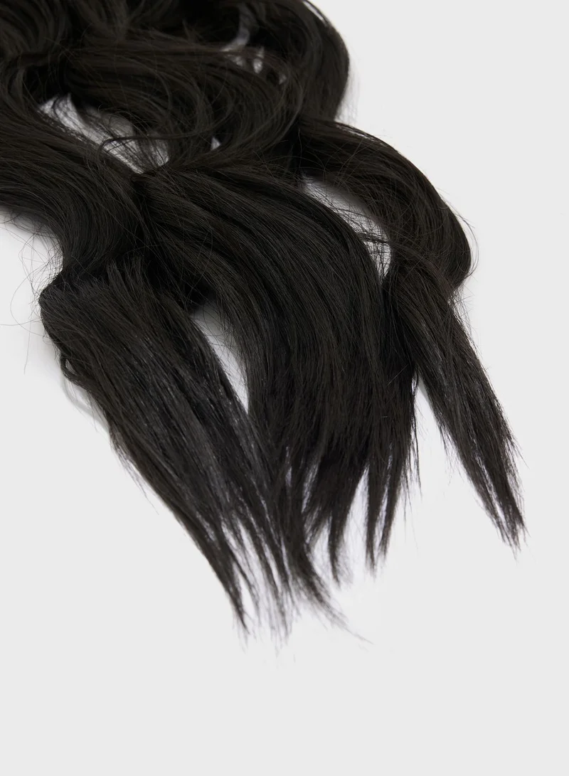 LullaBellz Midi Grande Brushed Out Wave 22" Wraparound Pony -4 Dark Brown