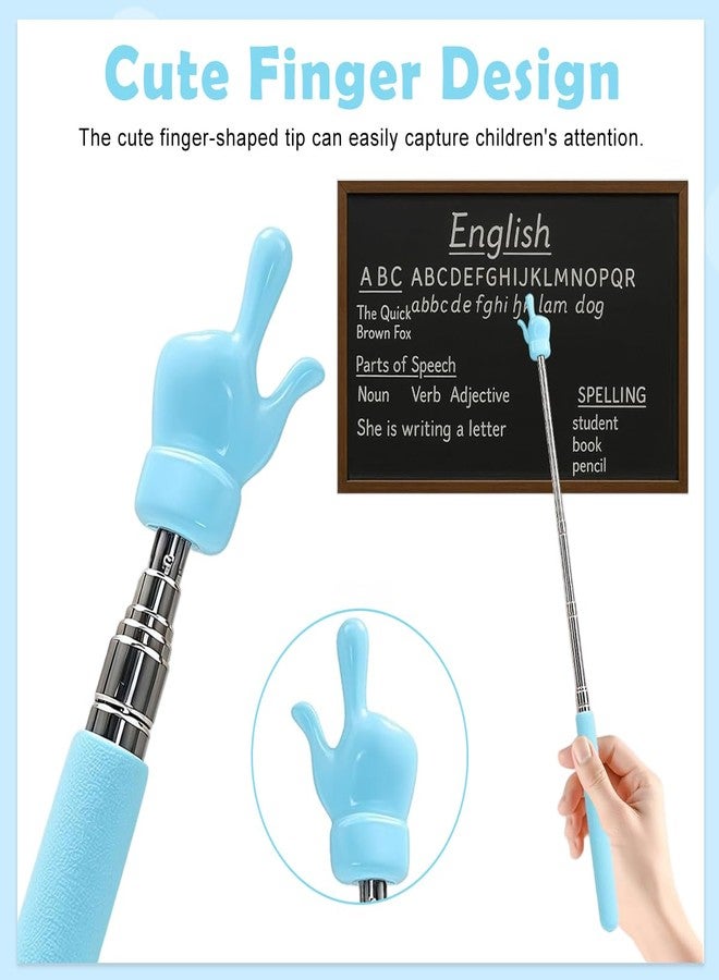 OFIFO® 5 Pack Telescopic Pointer Finger Stick, Extendable Hand Shaped Teacher Pointer with Colorful Handles for Presentation, Classroom, Whiteboard Or Public Speaking - Image 4