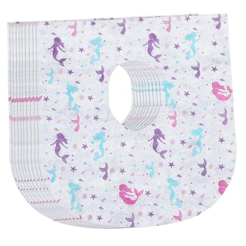 HEMOTON 10 حزمة من أغطية مقاعد المرحاض المبطنة التي تستخدم لمرة واحدة للتدريب على استخدام النونية أثناء السفر والاستخدام في الفنادق - Image 1