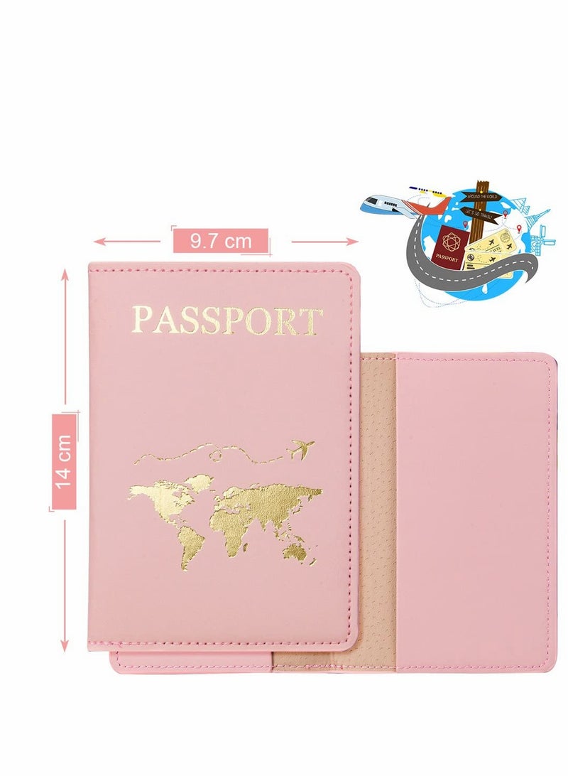 KASTWAVE Luggage Tags, 2 Pcs Airplane Passport Covers and 2 Pcs Luggages, Holder Travel Suitcase Tag Case Organizer, Bag Labels - Image 2