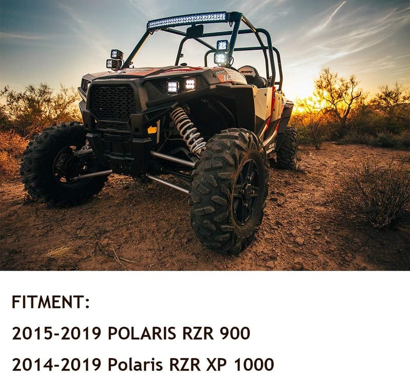 Chelhead A-Pillar Roll Bar Dual LED Working Pod Lights Mounting Brackets for Polaris RZR XP 1000 & RZR 900 - Image 5