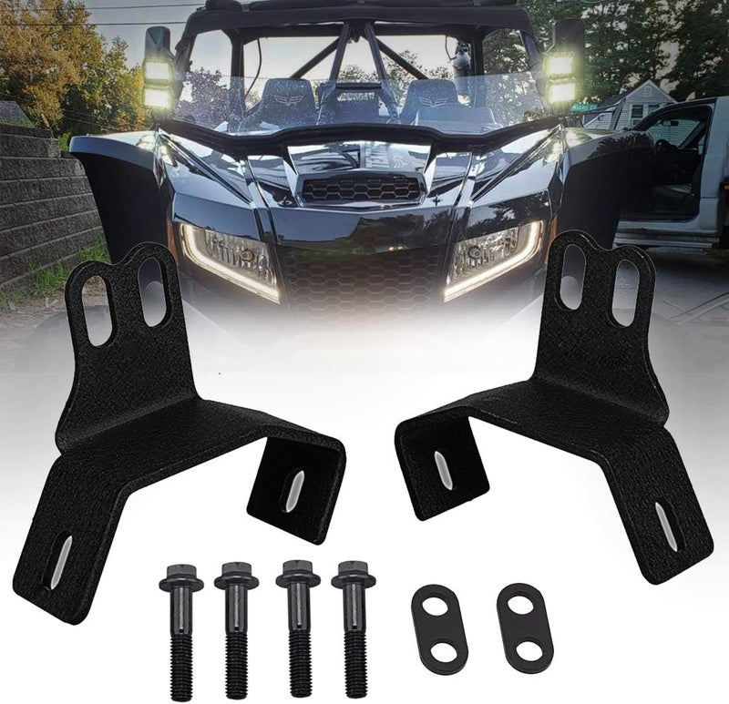 Chelhead A-Pillar Roll Bar Dual LED Working Pod Lights Mounting Brackets for Polaris RZR XP 1000 & RZR 900 - Image 1