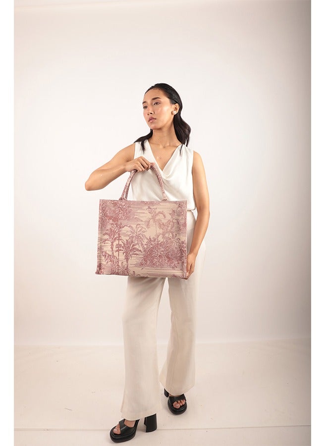 earthbags Luna Box Tote Bag Pink - Image 3