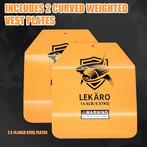 LEKÄRO 14.5 lb Curved Weighted Vest Plates for Men and Women - 1 Pair Ergonomic Contoured Steel Plates - High-Density Build for Weighted Vests, CrossFit, Hero WOD and Rucking - Image 3