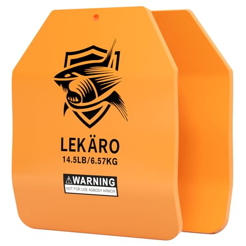 LEKÄRO 14.5 lb Curved Weighted Vest Plates for Men and Women - 1 Pair Ergonomic Contoured Steel Plates - High-Density Build for Weighted Vests, CrossFit, Hero WOD and Rucking - Image 1