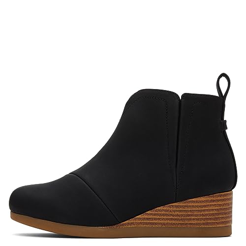 TOMS حذاء تومز للبنات كلير، أسود PU نوبوك، 13 طفل صغير - Image 3