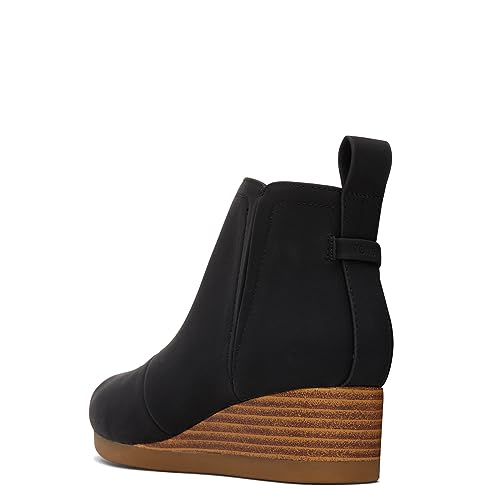 TOMS حذاء تومز للبنات كلير، أسود PU نوبوك، 13 طفل صغير - Image 4