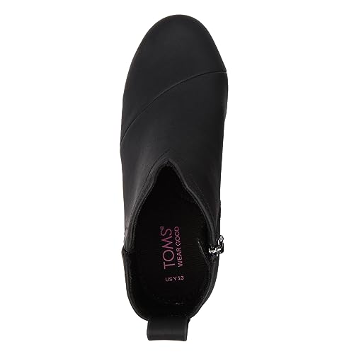 TOMS حذاء تومز للبنات كلير، أسود PU نوبوك، 13 طفل صغير - Image 5