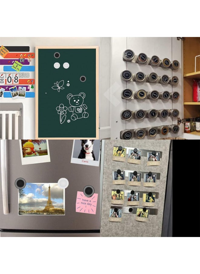 CUNQN - Magnet Bulletin Board 6 Pcs Metal Magnet Boards Frameless Magnetic Stainless Iron Board Strip Display Board with 20 pcs Magnet Memo Strip for Office Home School - Image 1