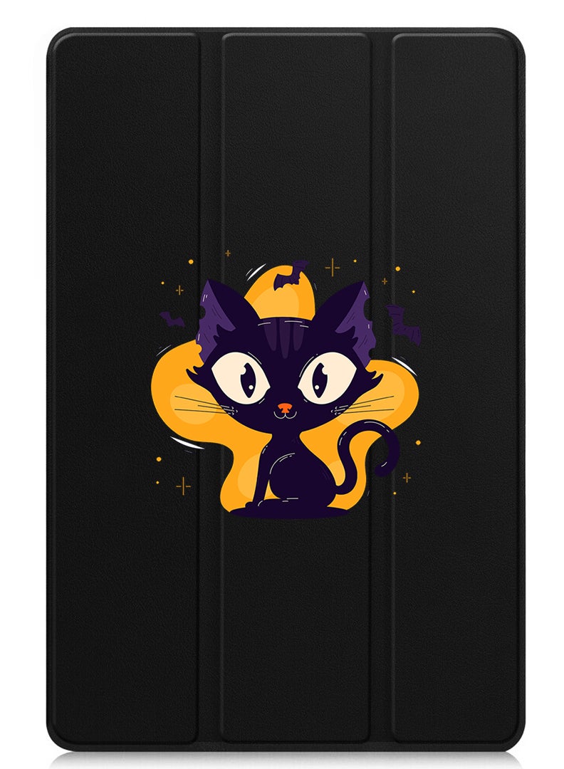 Theodor Protective Flip Case For Xiaomi Pad 7 & Xiaomi Pad 7 Pro With Trifold Stand Auto Wake Sleep Shockproof Cover - Black Cat Halloween - Image 1