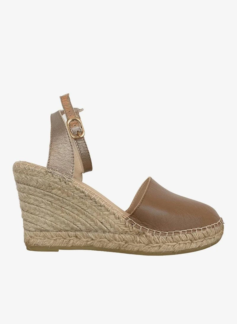 SHOEQ Bronzed Mocha Carla Espadrille Wedge for Women | Best Price UAE