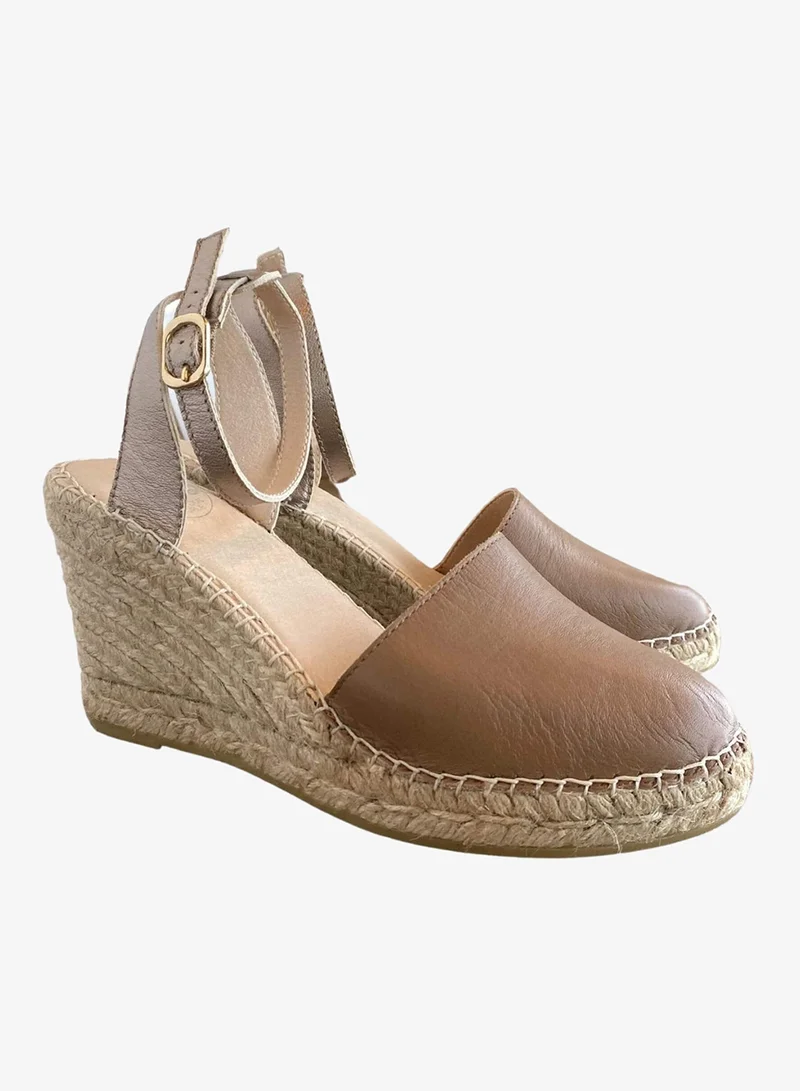 SHOEQ Bronzed Mocha Carla Espadrille Wedge for Women | Best Price UAE
