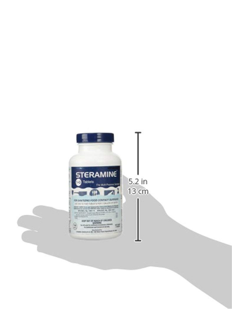 Steramine Quaternary Sanitizing Tablets - 150 Sanitizer Tablets per bottle, 3-Bottles - Image 3