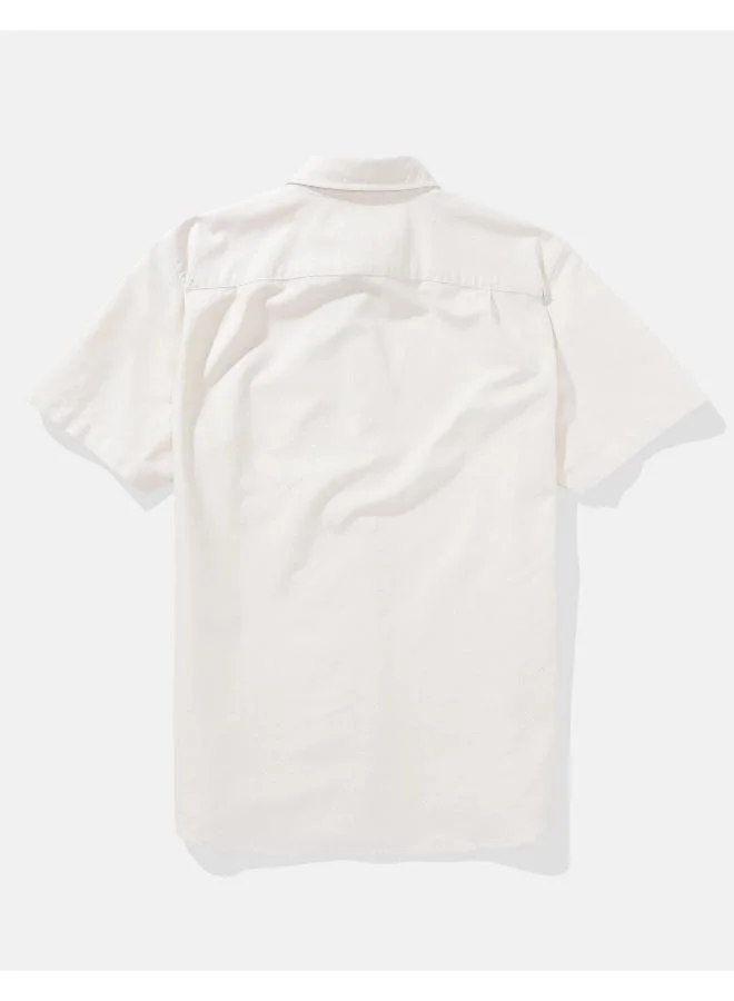 امريكان ايجل AE Short-Sleeve Slim Fit Button-Up Shirt