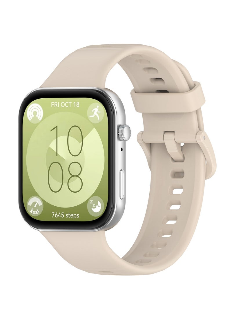 Generic Straps Compatible with Huawei Fit 4 Pro/Fit 4/Fit 3 Silicone Band for Men and Women,Beige  - Image 1