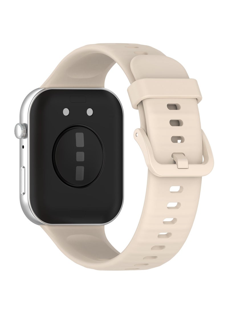 Generic Straps Compatible with Huawei Fit 4 Pro/Fit 4/Fit 3 Silicone Band for Men and Women,Beige  - Image 2