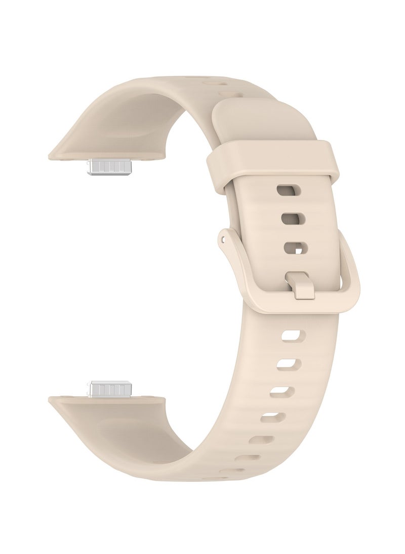 Generic Straps Compatible with Huawei Fit 4 Pro/Fit 4/Fit 3 Silicone Band for Men and Women,Beige  - Image 3