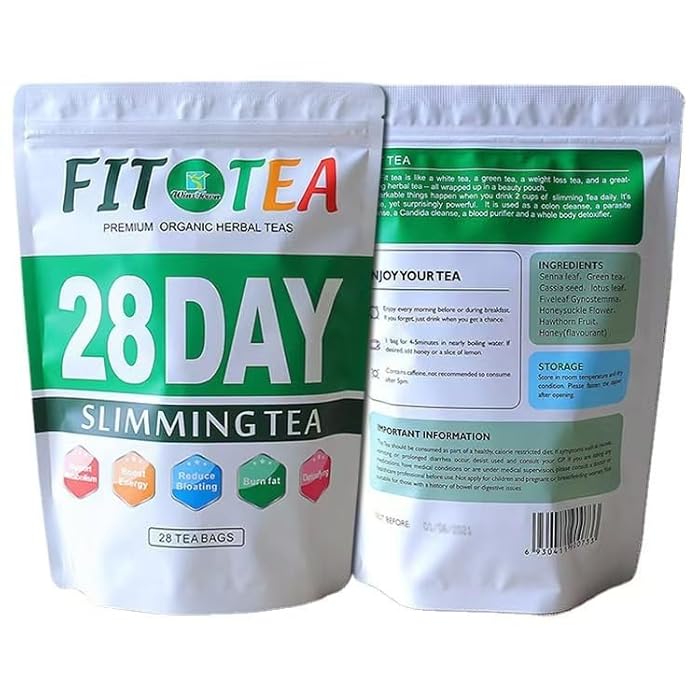 SlimFit Tea 28 tea bags (Keto, Detox, Paleo, Vitamin & Minerals Booster, Vegan, Gluten-Free, Non-GMO, All Natural), 180g (28 bags) Halal - Image 3