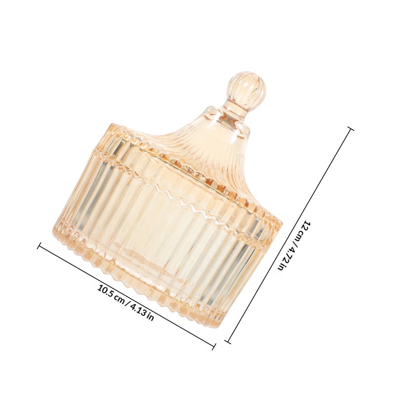 Apothecary Jars Cotton Swab Holder Candy Jars with Lids Makeup Bobby Pin Holder - Image 2