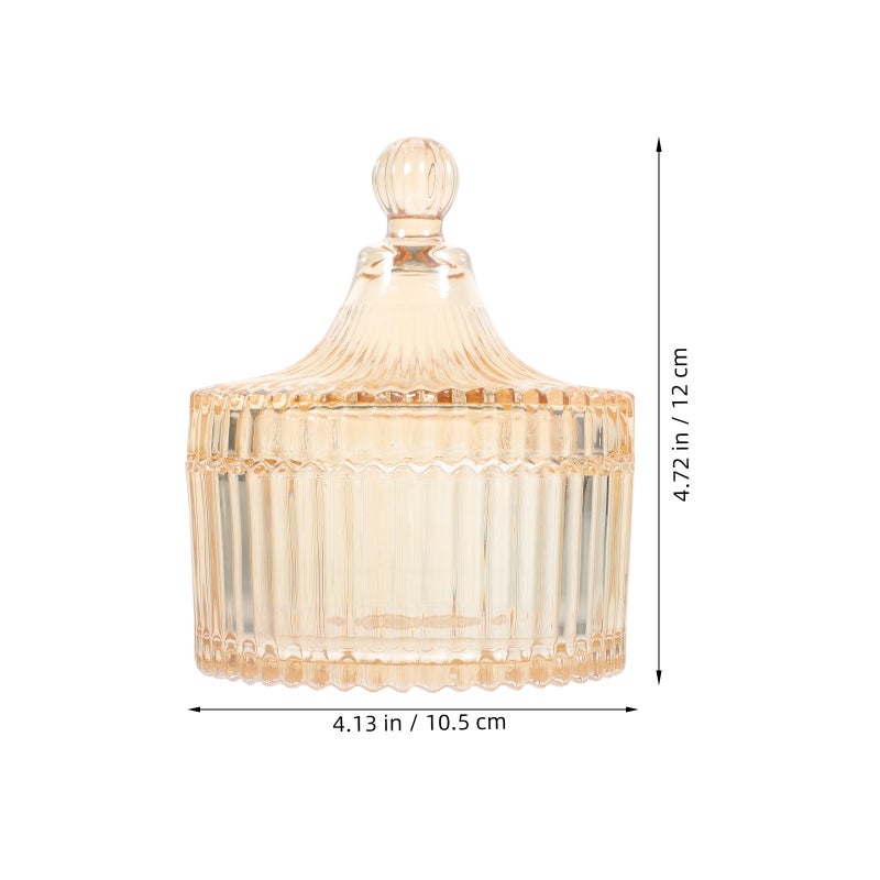 Apothecary Jars Cotton Swab Holder Candy Jars with Lids Makeup Bobby Pin Holder - Image 3