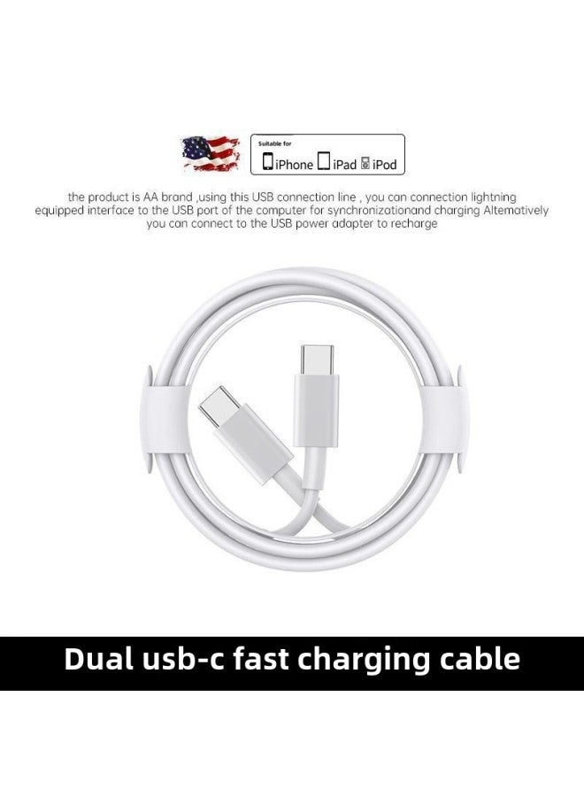 Applicable To Apple 30W Fast Charge Original IPhone15/14/13/12/11Pro Genuine Goods Data Line PD Charging Head-Color:National Standard Certification 30w For Apple 15_authentic 1.0m Data Cable*1  - Image 1