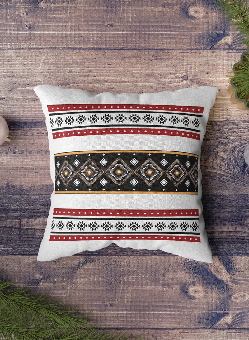 لوحة غطاء وسادة من البوليستر بتصميم نمط عربي ملون - Image 1