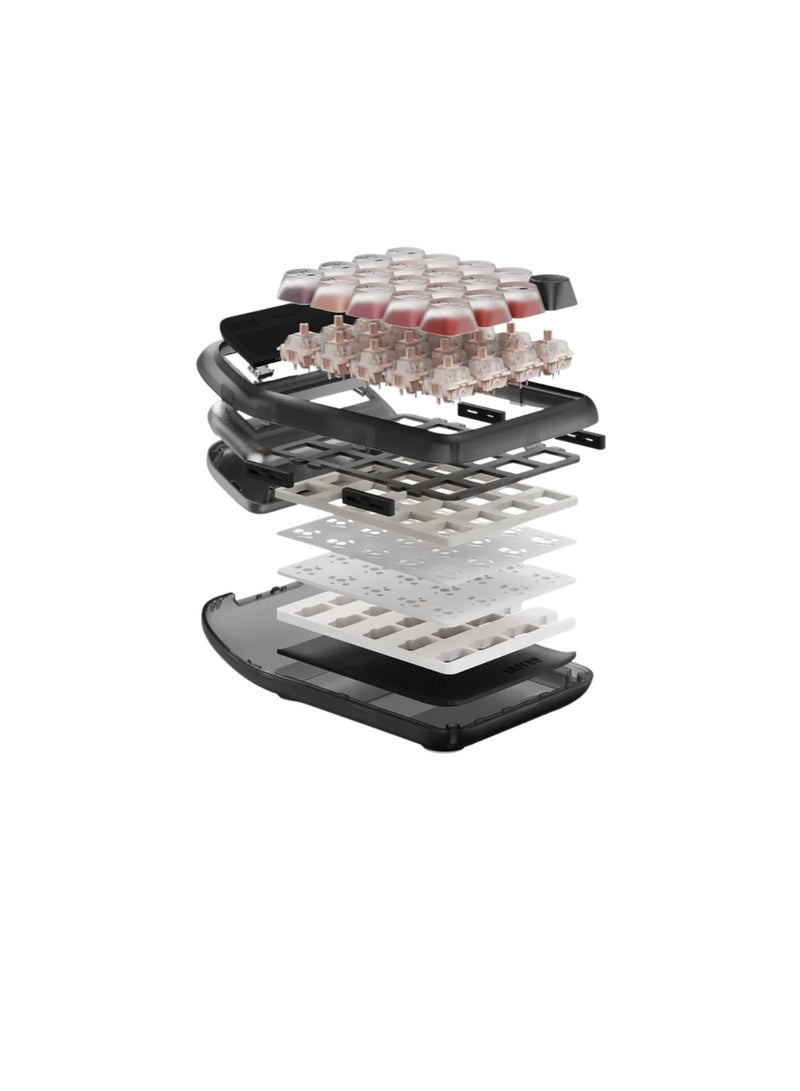 Lofree Lipstick Tri-Mode Wireless Mechanical Numpad, Bluetooth 5.3/2.4G/USB-C, 20-Key Numeric Keypad, Hot-Swappable Gateron Switches, LED Backlit, Multi-Device Compatible (Black) - Image 4