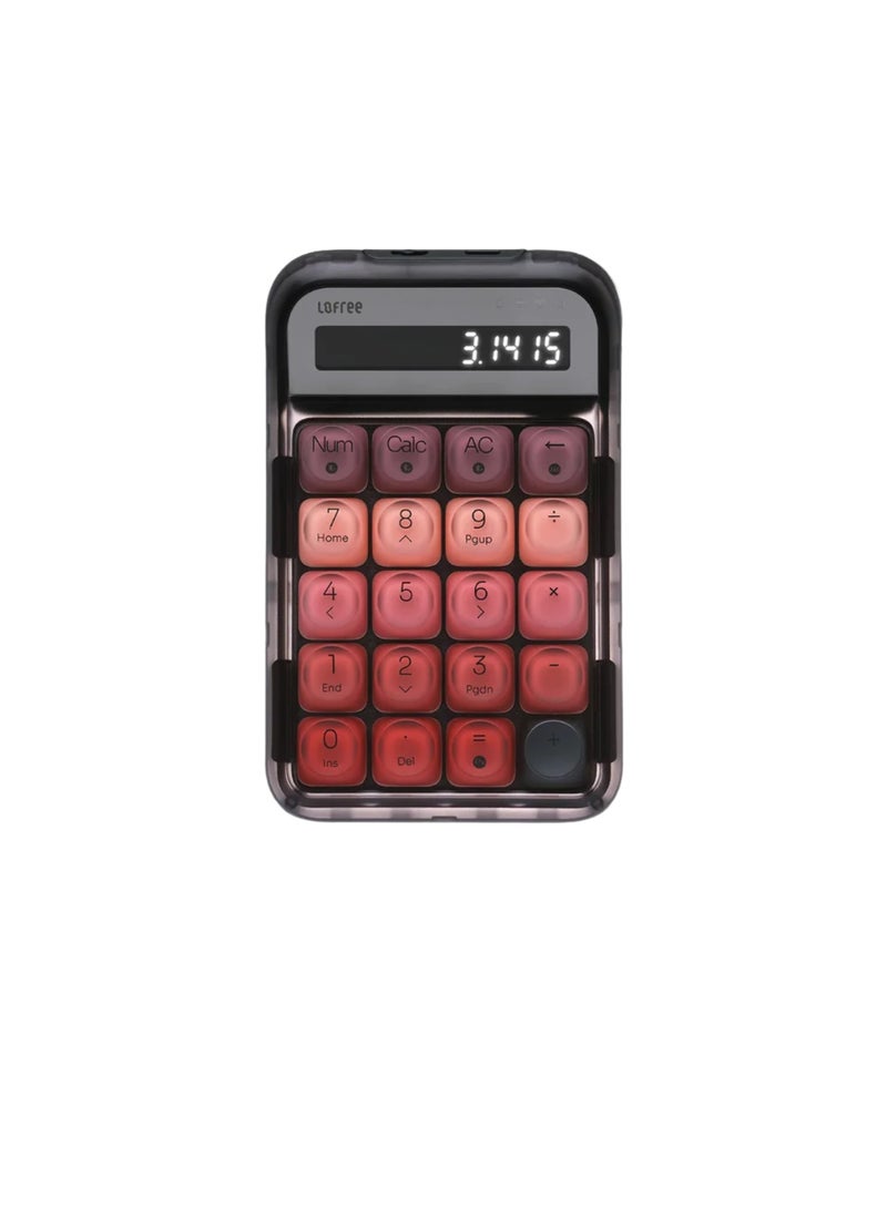 Lofree Lipstick Tri-Mode Wireless Mechanical Numpad, Bluetooth 5.3/2.4G/USB-C, 20-Key Numeric Keypad, Hot-Swappable Gateron Switches, LED Backlit, Multi-Device Compatible (Black) - Image 1