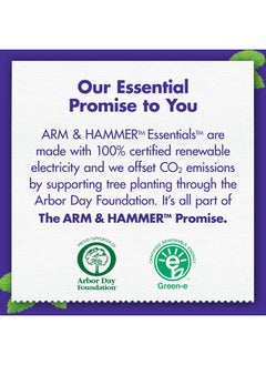آرم آند هامر معجون أسنان أساسيات ARM & HAMMER خالي من الفلورايد، مبيض + فحم نشط - عبوة من 4 أنابيب، 4.3 أونصة، بنكهة النعناع المنعش - صودا الخبز طبيعية 100%  - Image 4