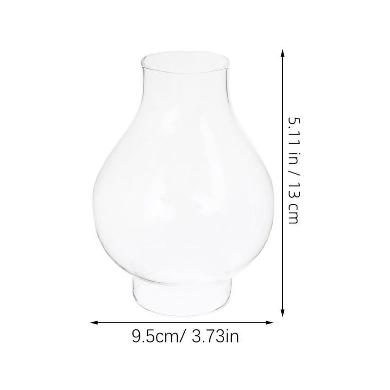 Vintage Windproof Glass Lamp Chimney Replacement Small Round Oil Lamp Shade 2Pcs - Image 3