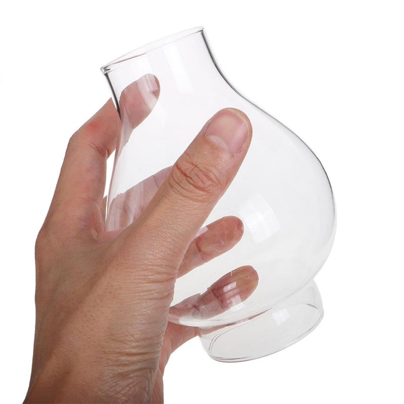 Vintage Windproof Glass Lamp Chimney Replacement Small Round Oil Lamp Shade 2Pcs - Image 5