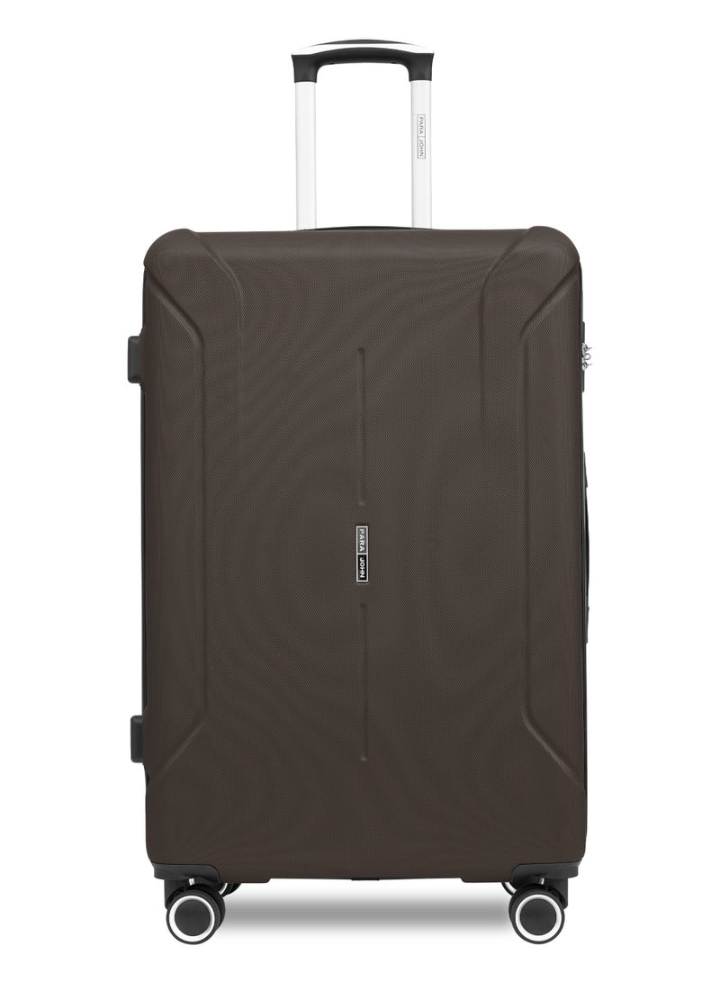 بارا جون طقم حقائب سفر من قطعتين | خفيفة الوزن صغيرة  كجم وكبيرة  كجم  بعجلات دوارة  ترولي صلبة - بني - Image 2